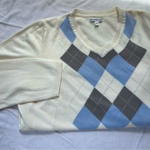 Croft&Barrow Argyle V-neck Sweater